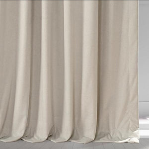 96" L Velvet Rod Pocket Room Darkening Curtain Panels (Set of 2)