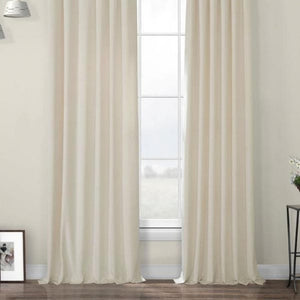 96" L Velvet Rod Pocket Room Darkening Curtain Panels (Set of 2)