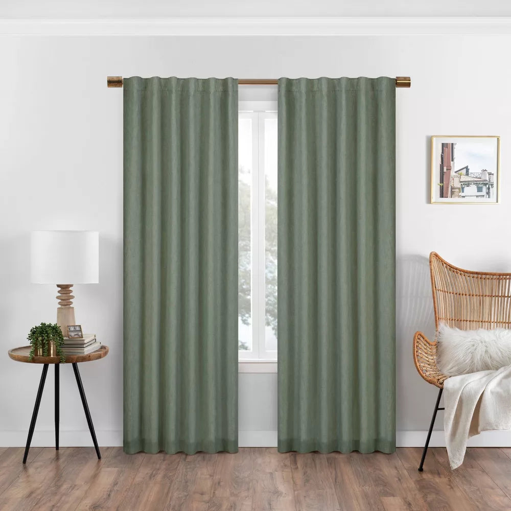 95'' Nora Solid Absolute Zero Blackout Curtain Panels (Set of 2) - Eclipse