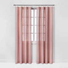 Load image into Gallery viewer, 84&#39;&#39;(set of 2) Sheer Contrast Edge Window Curtain Panel - Threshold™