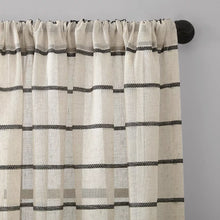 Load image into Gallery viewer, 95&#39;&#39;L Twill Stripe Sheer Anti-Dust Curtain Panels (set of 2)